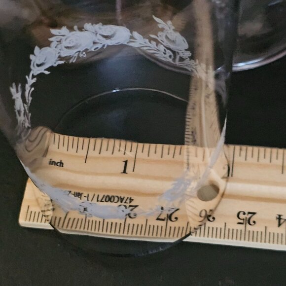 6 Romantic Floral Champagne Flutes Glasses  7.5" Sweetheart Rose Johann Haviland - Picture 7 of 8